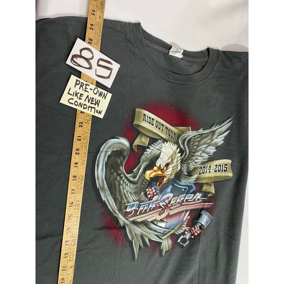 Bob Seger & The Silver Bullet Band T-Shirt 2XL 2014 Tour – Eagle Flag Graphic - Picture 3 of 9